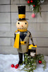 Primitive Christmas 14” Recycled Metal Snowman with Lantern - The Primitive Pineapple Collection