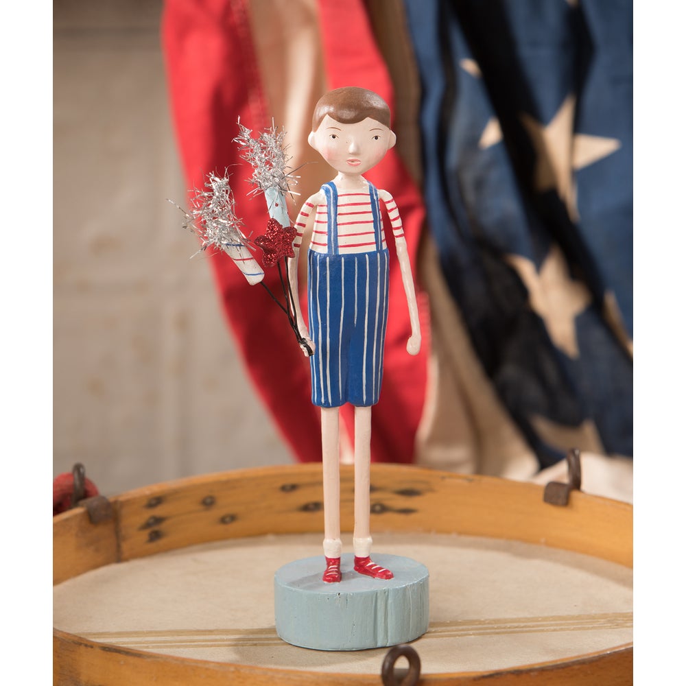 Bethany Lowe Patriotic Firecracker Boy Retired ML9272