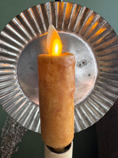 Primitive Grungy Mustard 4" Moving flame Electric Light bulb - The Primitive Pineapple Collection