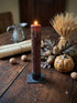 Primitive 7" Brown Flicker Nub LED Timer Taper Candle - The Primitive Pineapple Collection