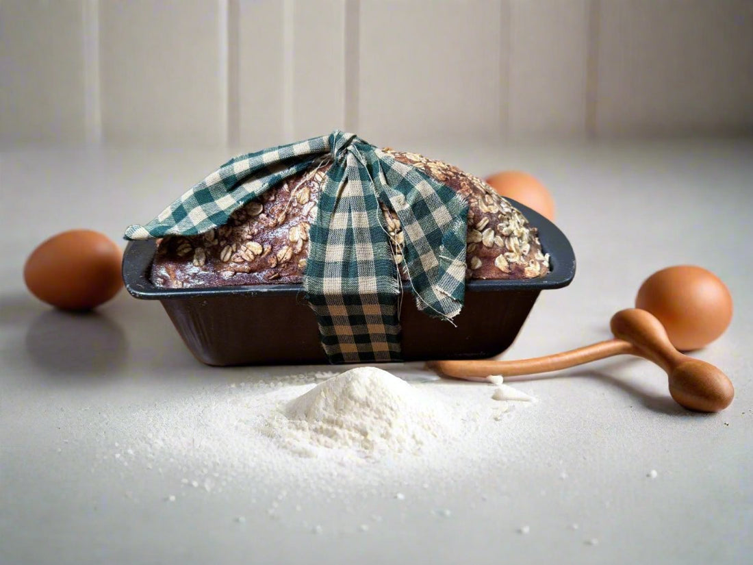 Primitive Farmhouse Handcrafted Faux Oatmeal Bread in Pan - The Primitive Pineapple Collection
