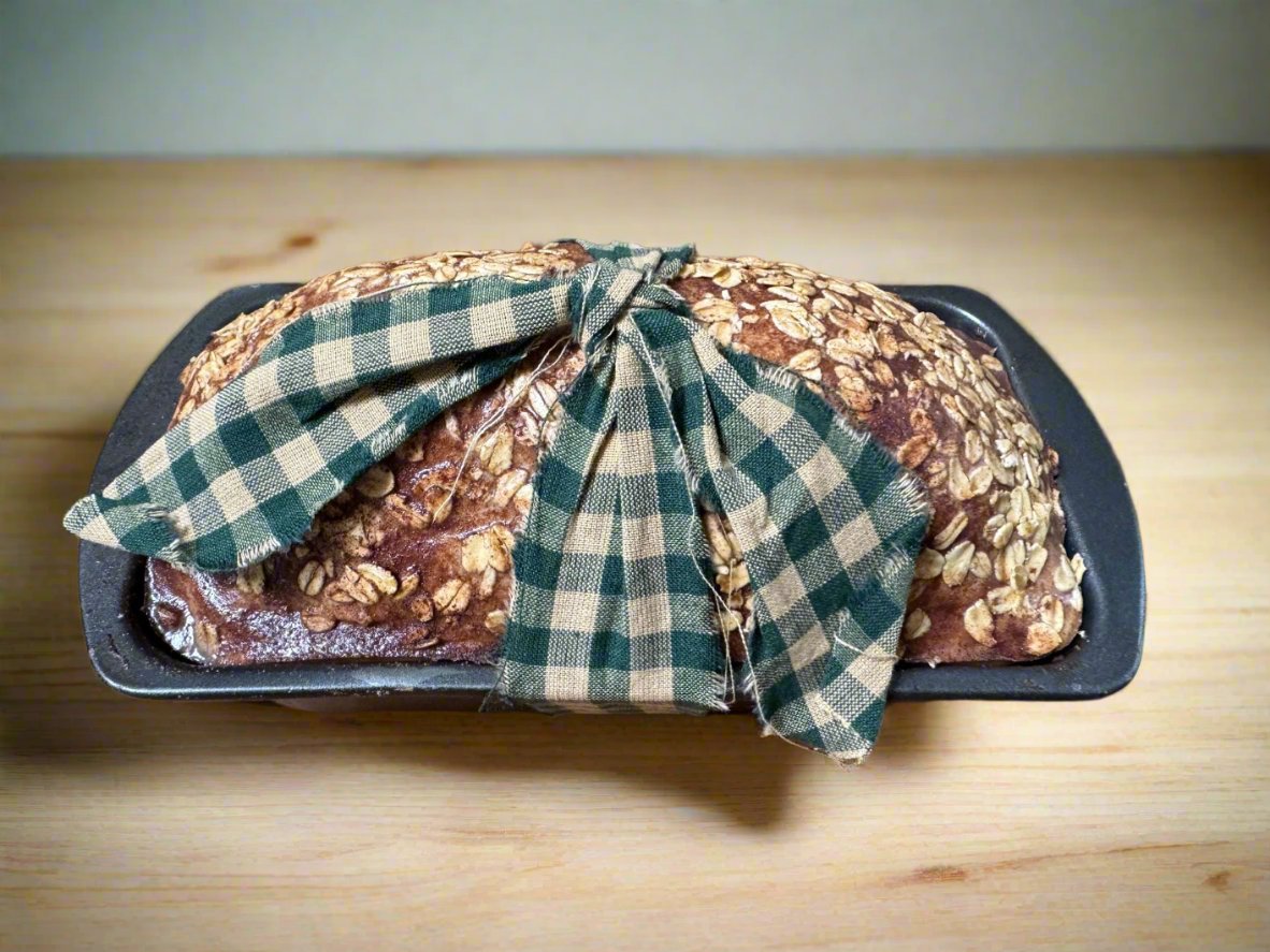 Primitive Farmhouse Handcrafted Faux Oatmeal Bread in Pan