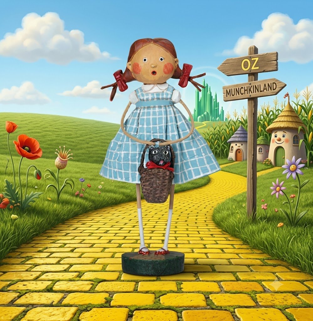ESC Halloween Wizard of Oz Off To See The Wizard Dorothy Lori Mitchell 94055 - The Primitive Pineapple Collection