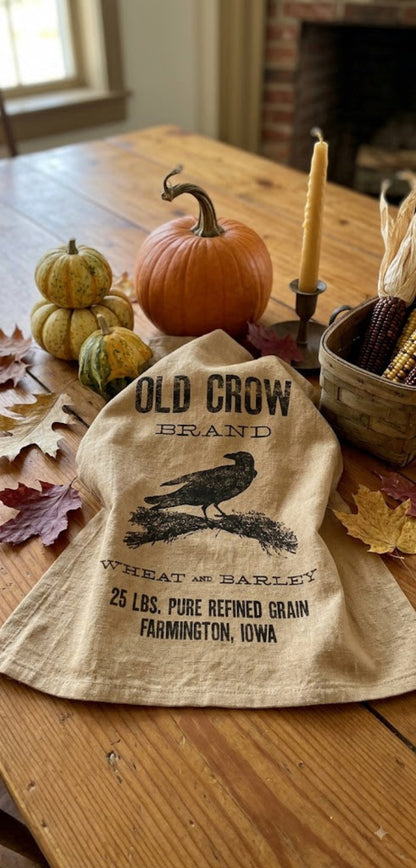 Primitive Farmhouse Old Crow Towel