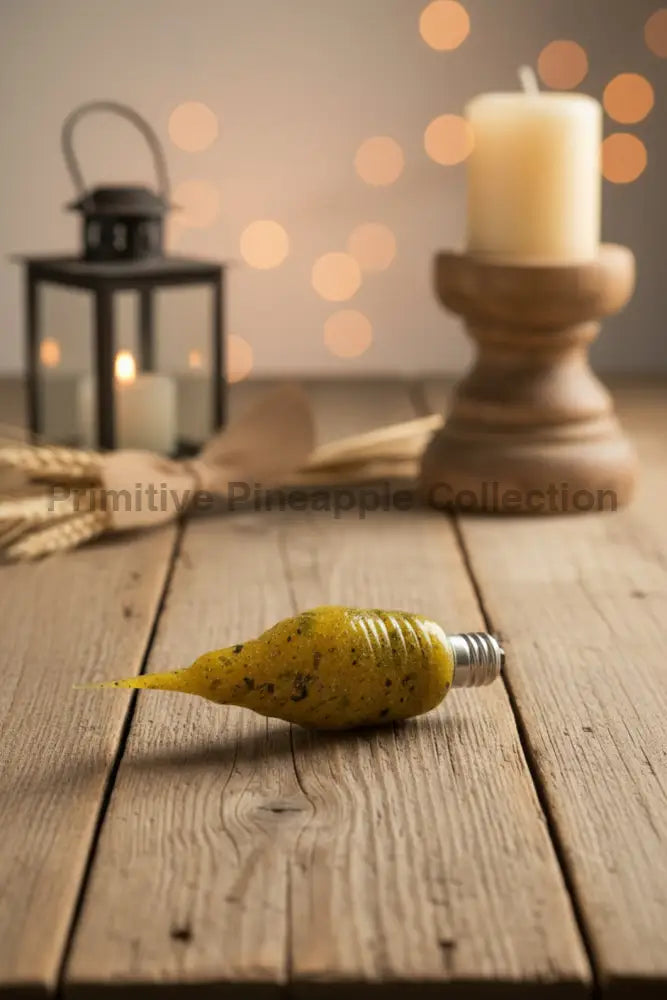 Primitive/Country Orange Clove Scented Silicone Dipped FLICKER Light Bulb 3 watt - The Primitive Pineapple Collection