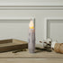 Primitive/Country 4" Battery Operated Gray Taper Candle W/Timer - The Primitive Pineapple Collection