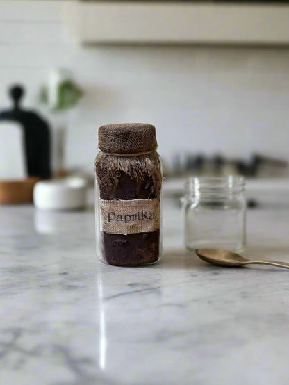 Primitive Colonial Handcrafted Grungy Paprika Jar