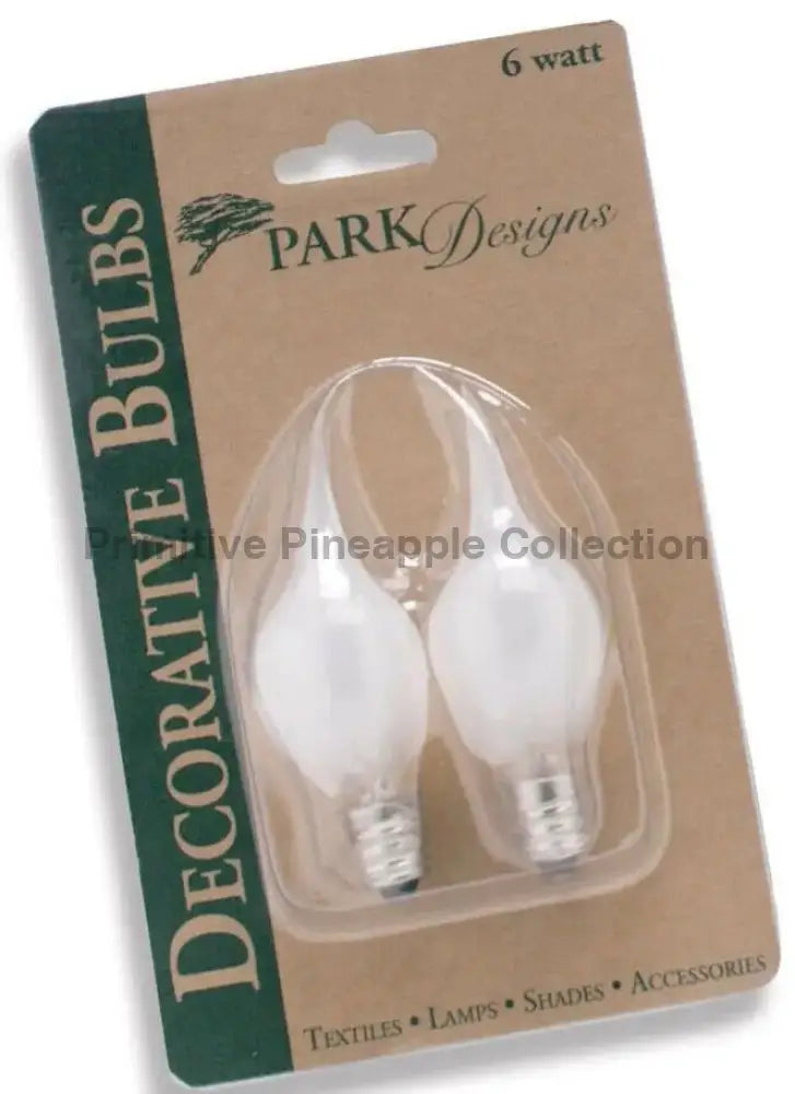 Primitive 6 Watt Large 2 pc Silicone Dipped Light Bulb Candelabra Socket - The Primitive Pineapple Collection