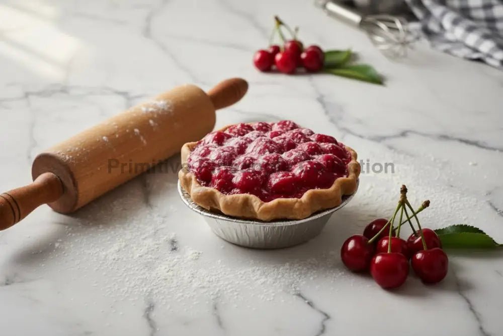 Primitive Colonial Americana 4” Cherry Pie with Sugar Choice of Scent - The Primitive Pineapple Collection