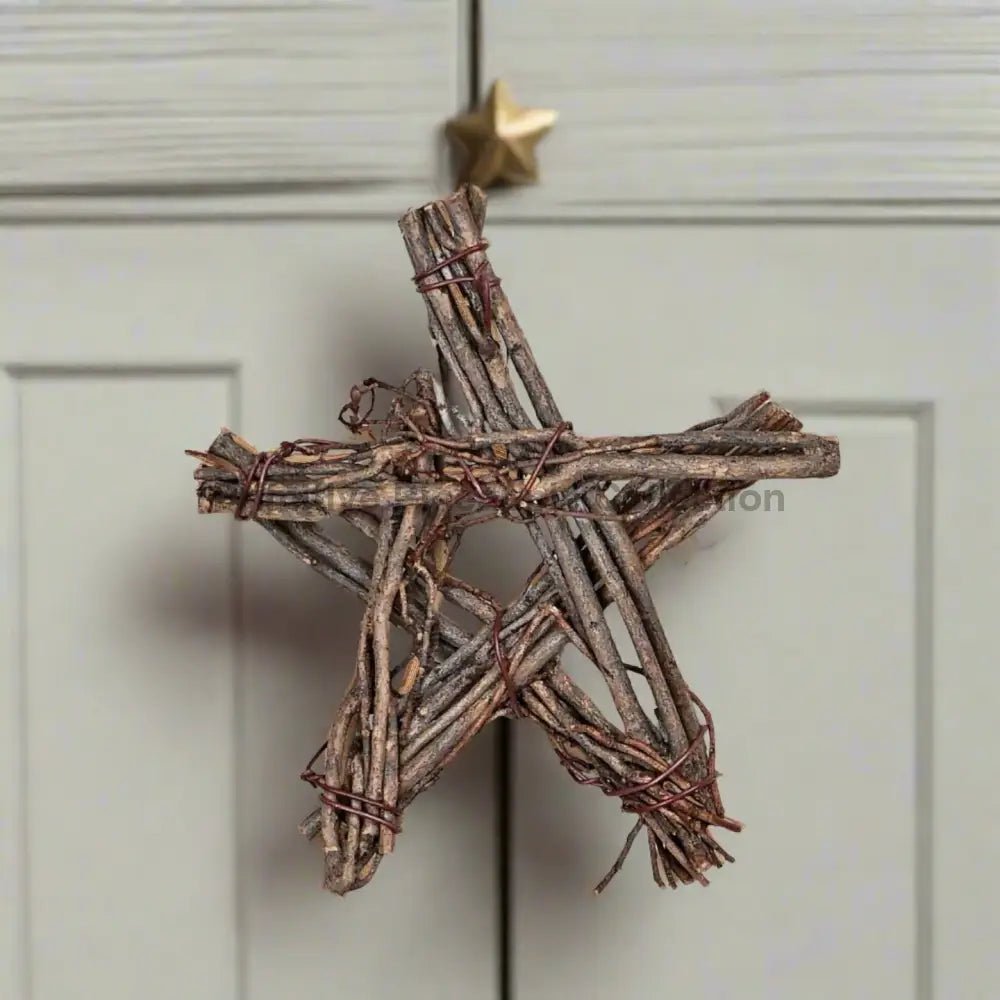 Primitive Colonial Look 4in Rattan Twig Vine Star - The Primitive Pineapple Collection