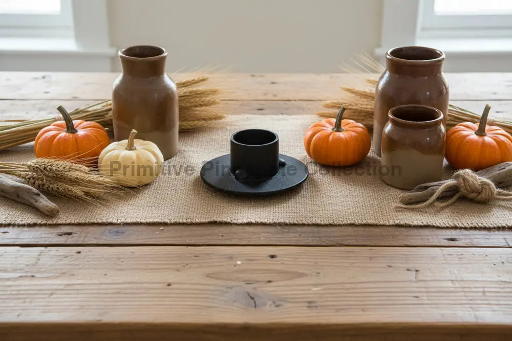 Primitive/Country Metal Taper Candle Holder - The Primitive Pineapple Collection