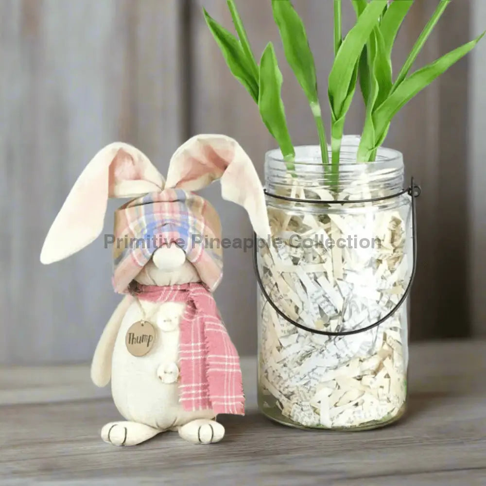 Primitive Easter Honey and Me Thump 6.5" Rabbit Farmhouse - The Primitive Pineapple Collection