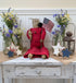 Primitive Handcrafted Hanging Patriotic Americana Patsy Doll w/ Flag 24" - The Primitive Pineapple Collection