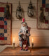 Handcrafted by Michelle Early American Quilted Chubby Uncle Sam Clay Face Doll Stand 22" - The Primitive Pineapple Collection