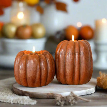 Ragon House Fall Halloween 5" Bronze 3D Flame Pumpkin Candle w/ Timer - The Primitive Pineapple Collection