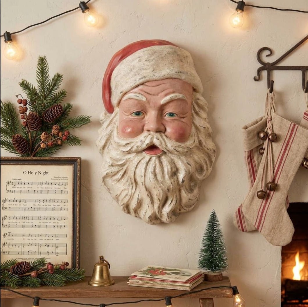 Ragon House Christmas 17.50” Vintage Santa Face - The Primitive Pineapple Collection