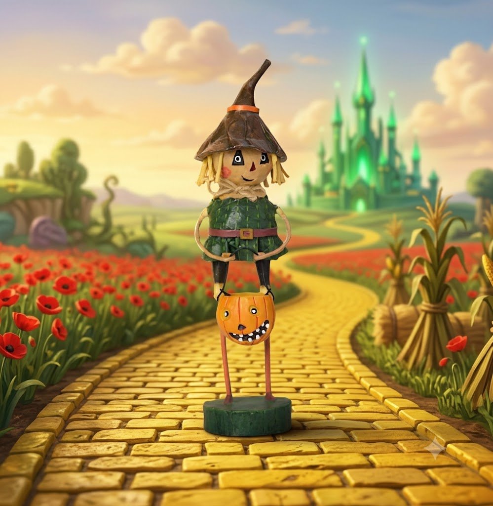 ESC Halloween Wizard of Oz Scarecrow Lori Mitchell 20471 - The Primitive Pineapple Collection