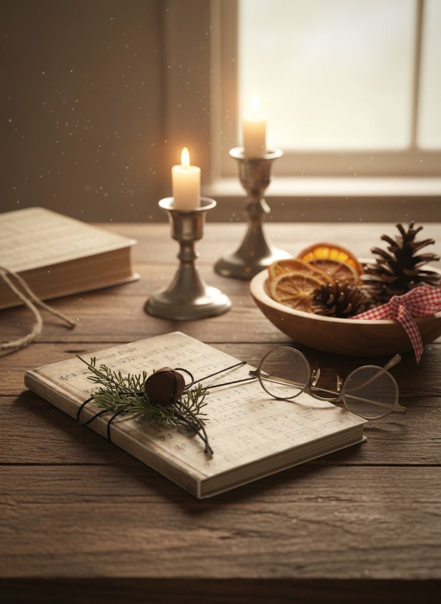 Christmas Handcrafted Vintage Look Christmas Silent Night Book - The Primitive Pineapple Collection