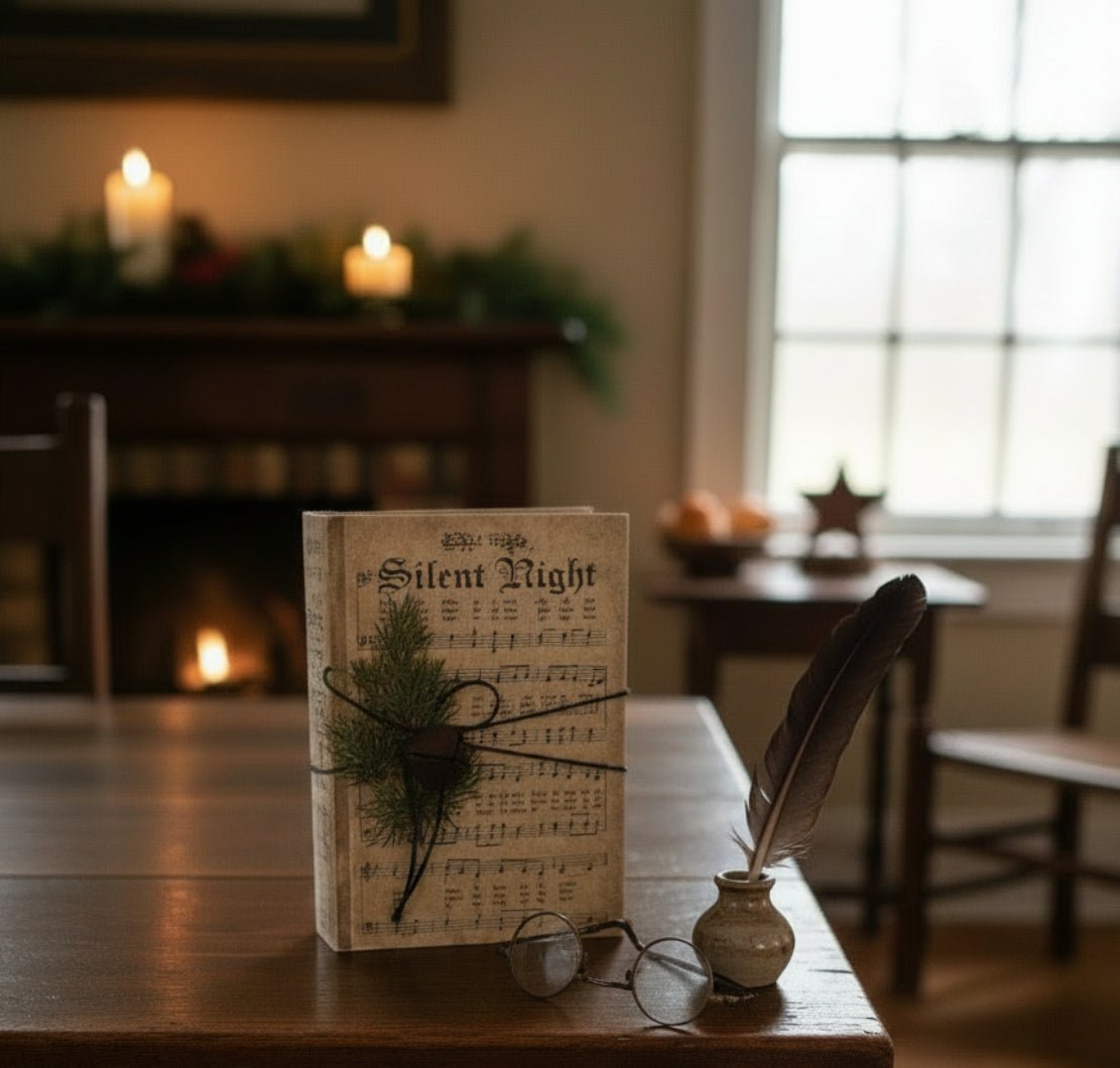 Christmas Handcrafted Vintage Look Christmas Silent Night Book - The Primitive Pineapple Collection