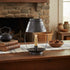Primitive /Country Tin Single Student Light with Shade in Smokey Black - The Primitive Pineapple Collection