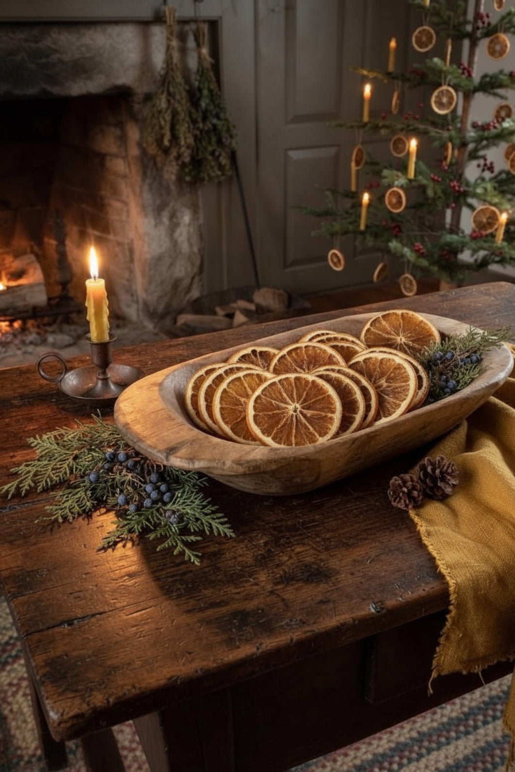 Primitive Farmhouse 6pc Dried Orange Slices USA - The Primitive Pineapple Collection