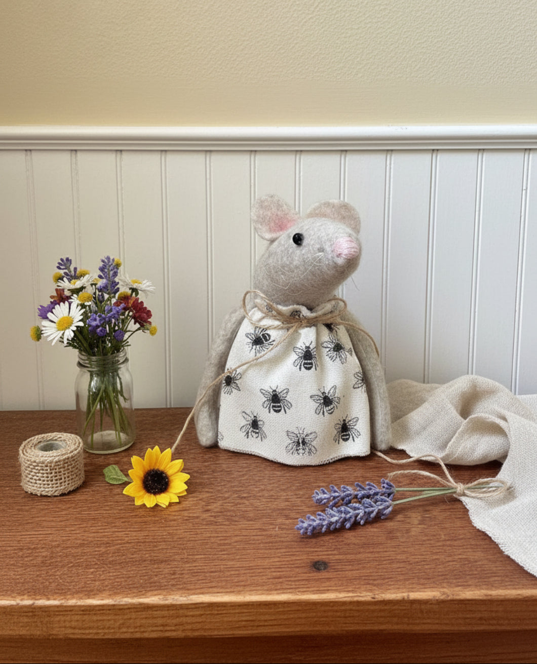 Handcrafted Sweet Mouse w/ Bee Dress