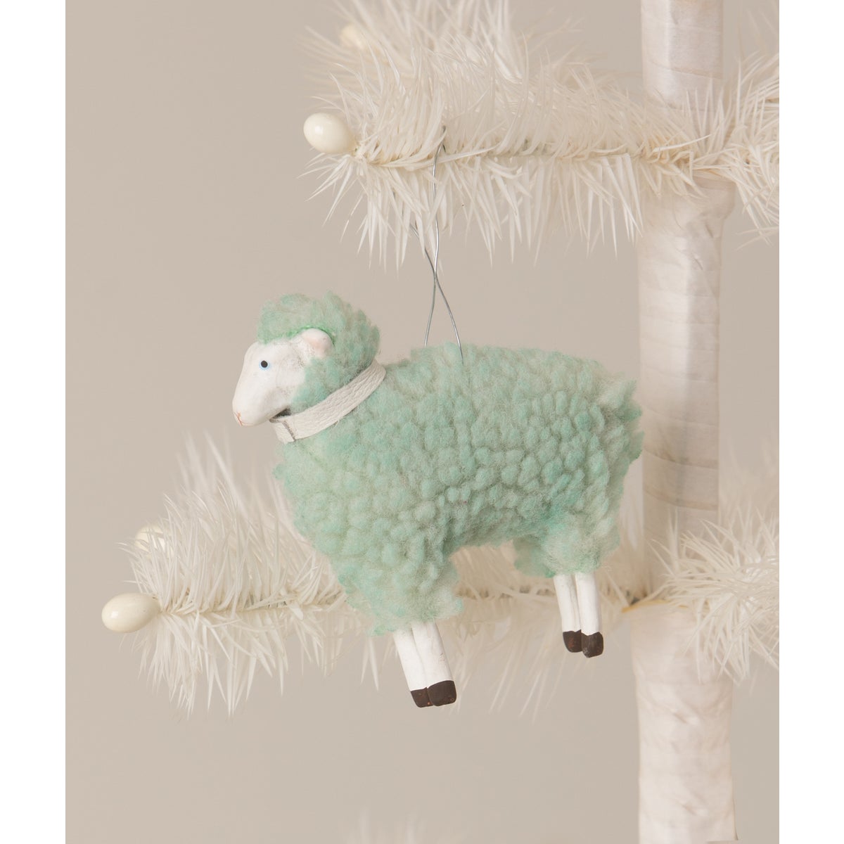 Bethany Lowe Primitive Reproduction Pastel Sheep Ornament 4 colors to Choose