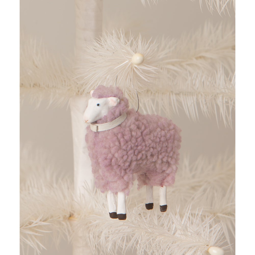 Bethany Lowe Primitive Reproduction Pastel Sheep Ornament 4 colors to Choose