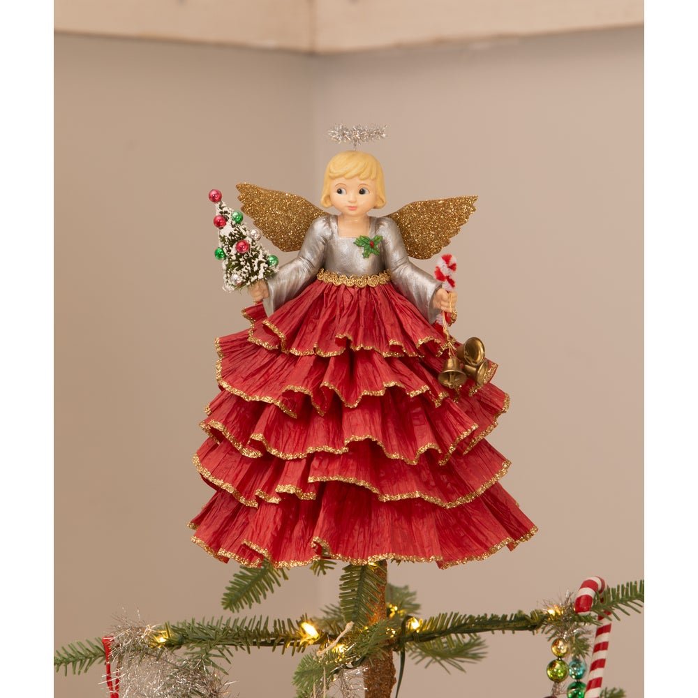 Bethany Lowe Christmas Kitschmas Angel Tree Topper TD4170 - The Primitive Pineapple Collection