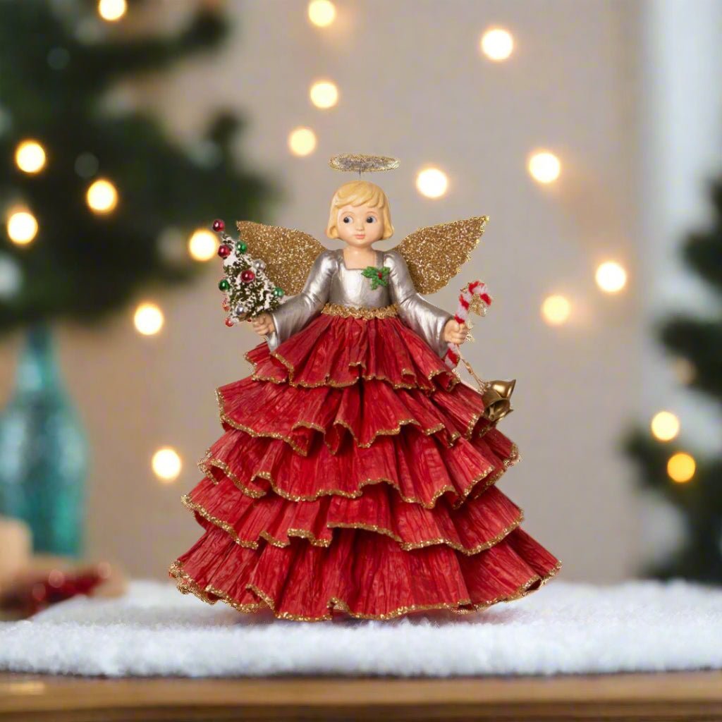 Bethany Lowe Christmas Kitschmas Angel Tree Topper TD4170 - The Primitive Pineapple Collection