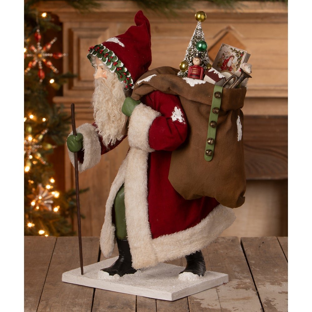 Bethany Lowe Christmas Old St. Nick with Bag of Toys TD4179 - The Primitive Pineapple Collection