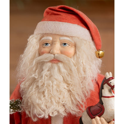 Bethany Lowe Christmas Vintage Santa with Toy Horse TD4180 - The Primitive Pineapple Collection