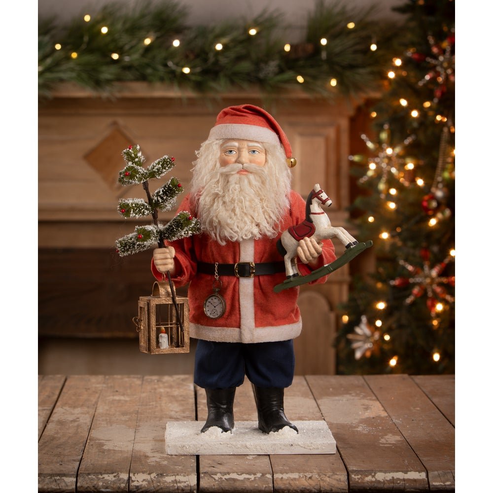 Bethany Lowe Christmas Vintage Santa with Toy Horse TD4180 - The Primitive Pineapple Collection