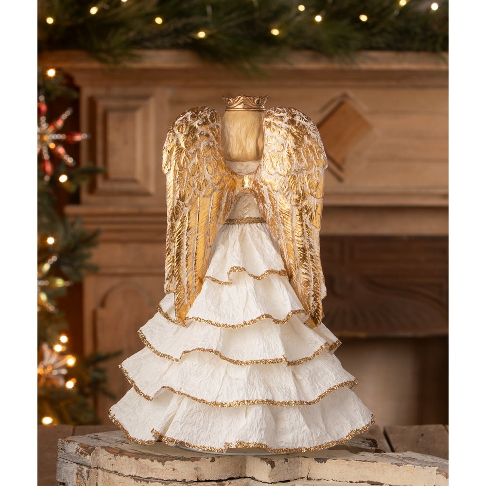 Bethany Lowe Christmas Santos Angel with Paper Skirt TD4183 - The Primitive Pineapple Collection