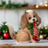 Bethany Lowe Christmas Frankie Puppy with Stocking TD4198 - The Primitive Pineapple Collection