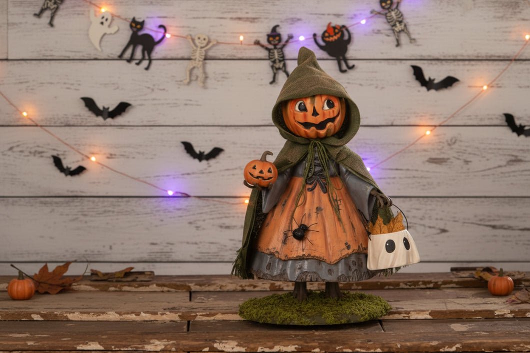 Bethany Lowe Halloween Smiling Susie Pumpkin TD5134 - The Primitive Pineapple Collection