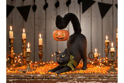 Bethany Lowe Halloween Pumpkin Prowler Cat TD5148 - The Primitive Pineapple Collection