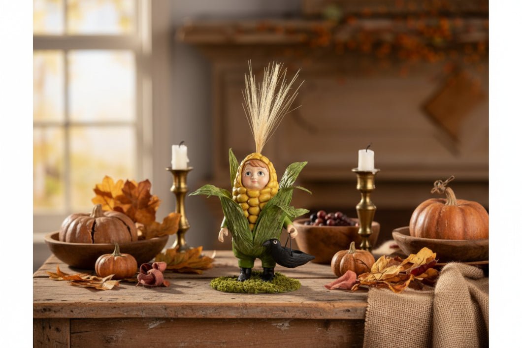 Bethany Lowe Halloween 9" Corn on the Cob Curtis TD5158 - The Primitive Pineapple Collection