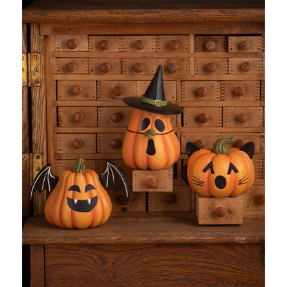 Bethany Lowe Halloween Pumpkin Witch Luminary TF4247 - The Primitive Pineapple Collection