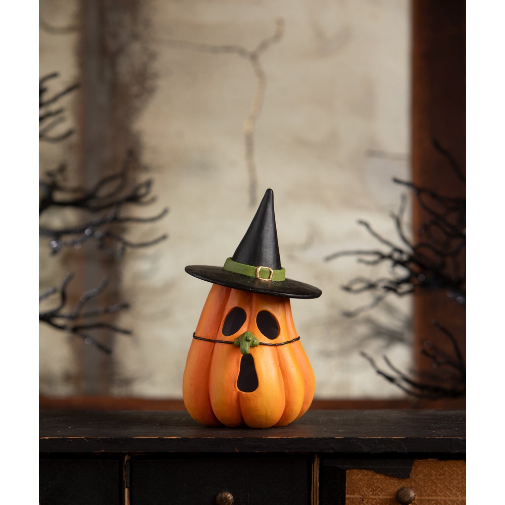 Bethany Lowe Halloween Pumpkin Witch Luminary TF4247 - The Primitive Pineapple Collection