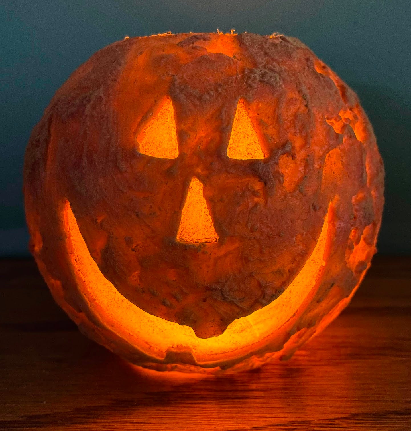 Fall Halloween Jack O Lantern Round LED Candle