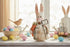 Primitive Farmhouse Easter Think Spring Thyme Bunny Rabbit Stump Doll 8" - The Primitive Pineapple Collection