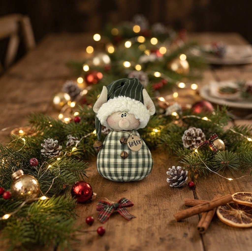 Honey and Me Christmas Tinker the Baby Elf 6 1/2" - The Primitive Pineapple Collection