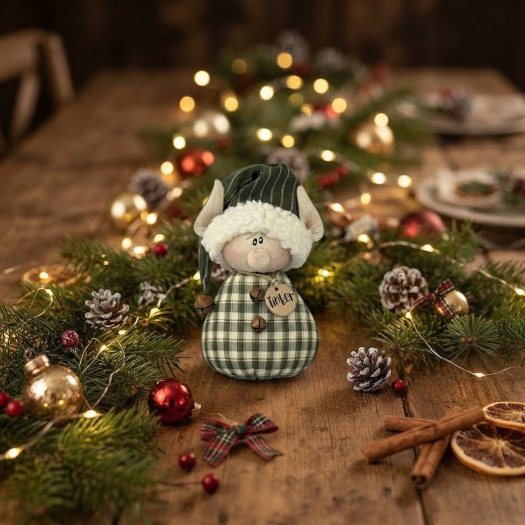 Honey and Me Christmas Tiny the Baby Elf 5 1/2" - The Primitive Pineapple Collection