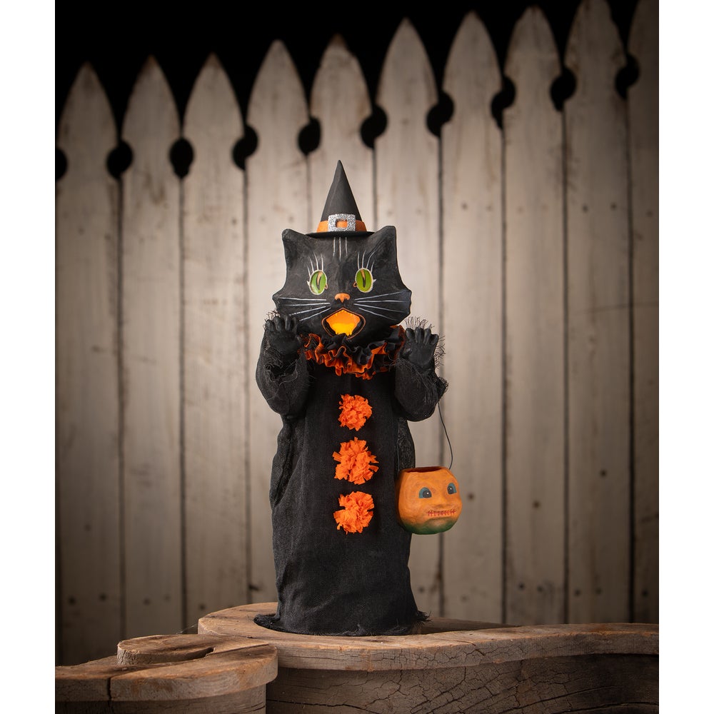 Bethany Lowe Halloween Scaredy Cat Ghoul 16.75&quot; TJ4303 - The Primitive Pineapple Collection
