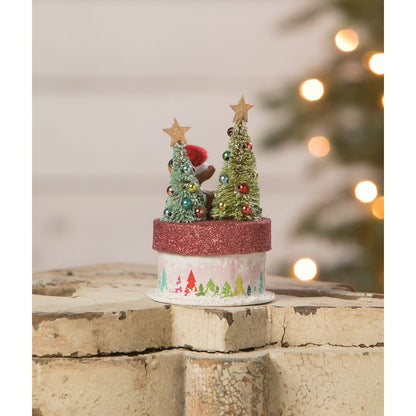 Bethany Lowe Christmas Merry Brights Deer on Box TL2375