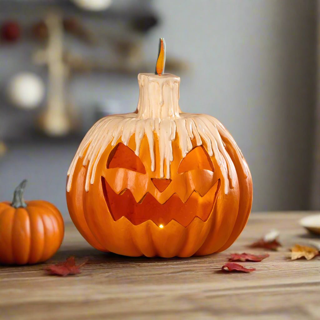 Bethany Lowe Halloween Melting Midnight Glow Pumpkin TL4364 - The Primitive Pineapple Collection