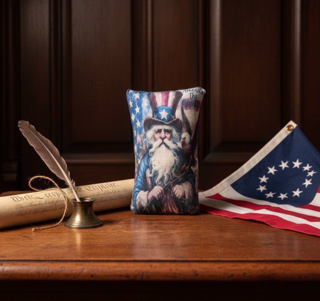 Primitive Handcrafted Printed Americana 5x7" Stuffed Pillows - The Primitive Pineapple Collection