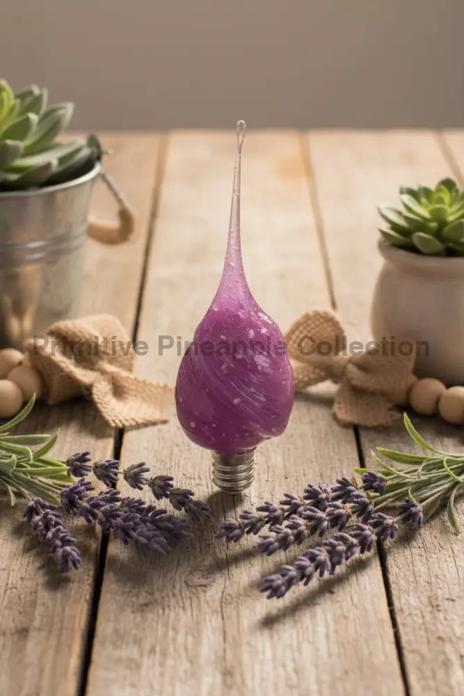 Primitive Country English Lavender Scented Silicone Dipped Light Bulb - The Primitive Pineapple Collection