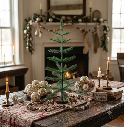 Primitive Farmhouse 36" Emerald Green Feather Tree - The Primitive Pineapple Collection